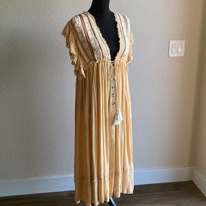 NWOT Free People long dress size large adjustable waist